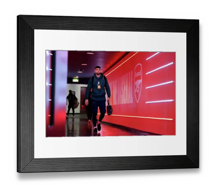 Framed Print : Arsenal FC v FC Bayern München: Quarter-final First Leg - UEFA Champions League 2023 / 24 Arsenal FC v FC Bayern Munchen: Quarter-final First Leg - UEFA Champions League 2023 / 24