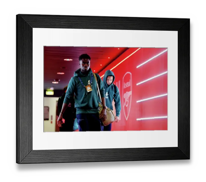 Framed Print : Arsenal FC v FC Bayern München: Quarter-final First Leg - UEFA Champions League 2023 / 24 Arsenal FC v FC Bayern Munchen: Quarter-final First Leg - UEFA Champions League 2023 / 24