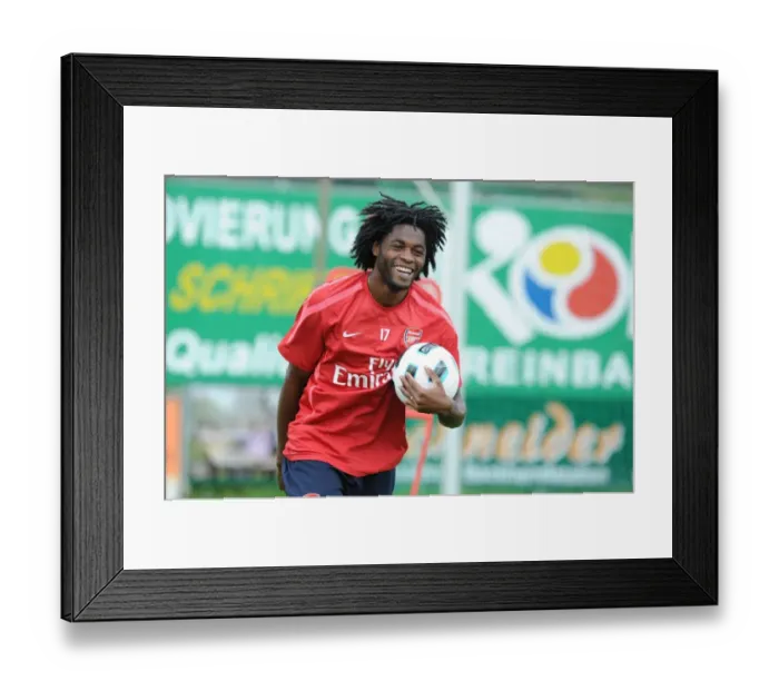 Framed Print : Arsenal's Alex Song at 2010 Pre-Season Training, Austria Framed Print : Arsenal's Alex Song at 2010 Pre-Season Training, Austria