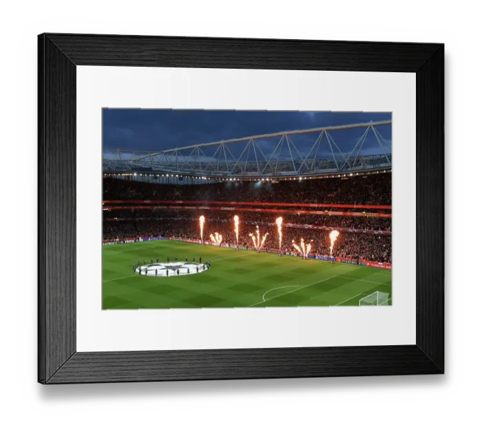 Framed Print : Arsenal FC v FC Bayern München: Quarter-final First Leg - UEFA Champions League 2023 / 24 Arsenal FC v FC Bayern Munchen: Quarter-final First Leg - UEFA Champions League 2023 / 24