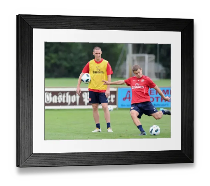 Framed Print : Thomas Vermaelen and Jack Wilshere (Arsenal). Arsenal Training Camp, Bad Waltersdorf Framed Print : Thomas Vermaelen and Jack Wilshere (Arsenal). Arsenal Training Camp, Bad Waltersdorf