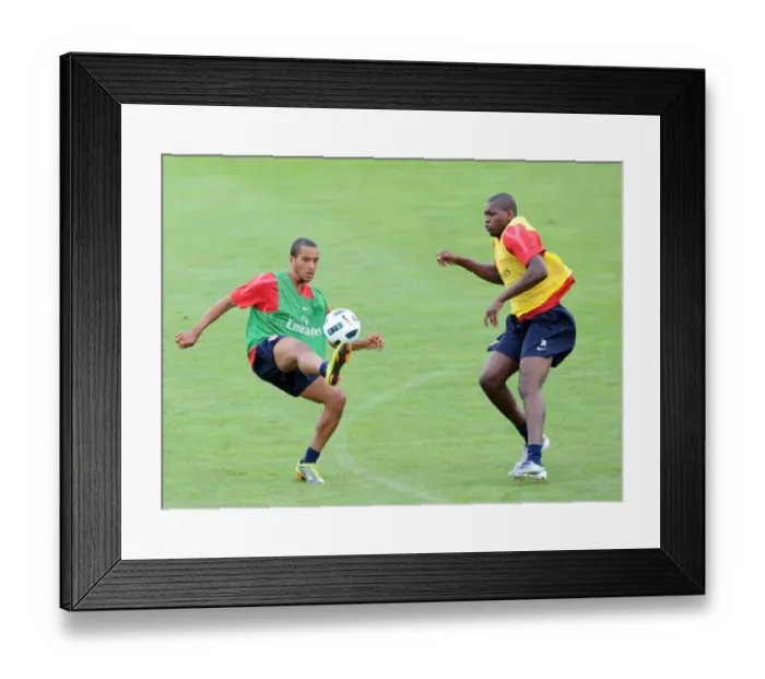 Framed Print : Arsenal Training: Walcott and Emmanuel-Thomas at Bad Waltersdorf, 2010