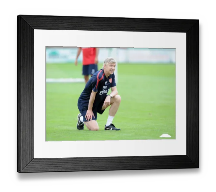 Framed Print : Arsene Wenger at Arsenal Training Camp, Austria, 2010