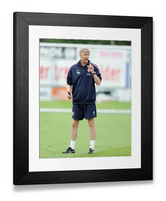 Framed Print : Arsene Wenger at Arsenal Training Camp, Austria, 2010