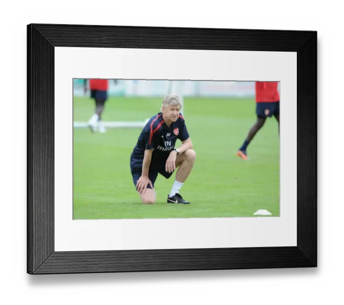 Framed Print : Arsene Wenger at Arsenal Training Camp, Austria, 2010