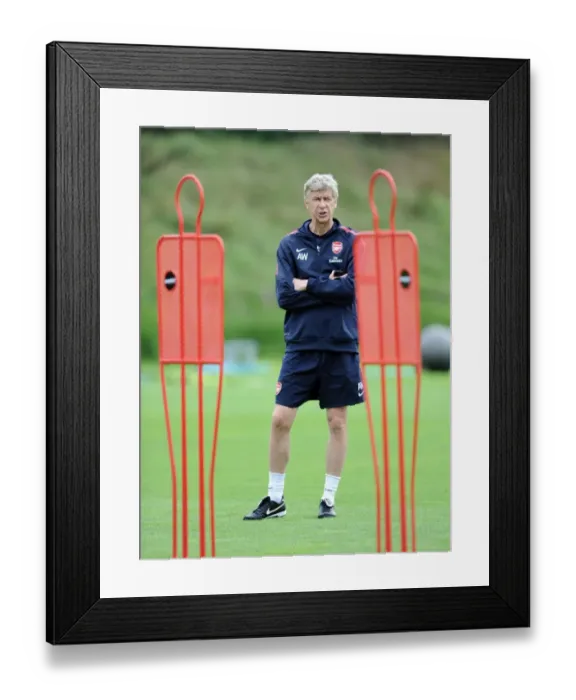 Framed Print : Arsene Wenger at Arsenal Training Camp, Austria, 2010