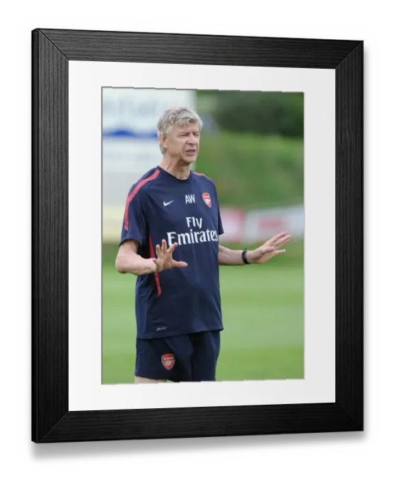 Framed Print : Arsene Wenger at Arsenal Training Camp, Austria, 2010