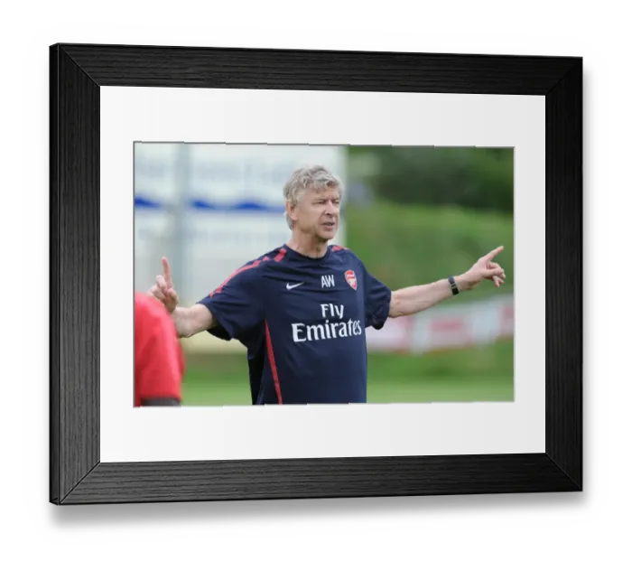 Framed Print : Arsene Wenger at Arsenal Training Camp, Austria, 2010