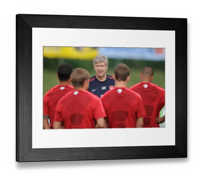 Framed Print : Arsene Wenger at Arsenal Training Camp, Austria, 2010