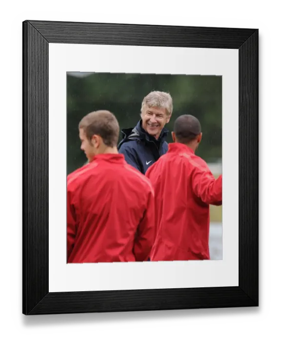 Framed Print : Arsene Wenger at Arsenal Training Camp, Austria, 2010