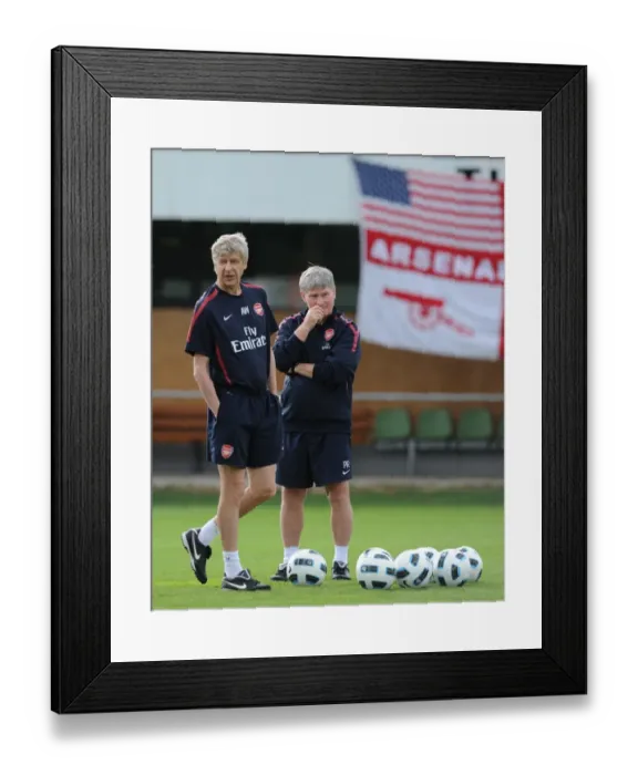Framed Print : Arsene Wenger and Pat Rice at Arsenal Training Camp, Austria, 2010 Framed Print : Arsene Wenger and Pat Rice at Arsenal Training Camp, Austria, 2010