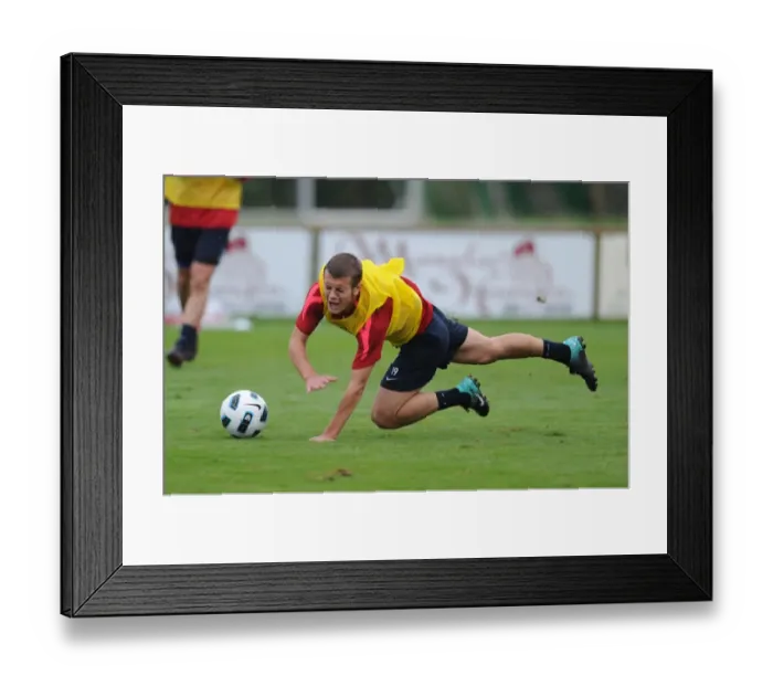 Framed Print : Arsenal's Jack Wilshere at 2010 Pre-Season Training, Austria