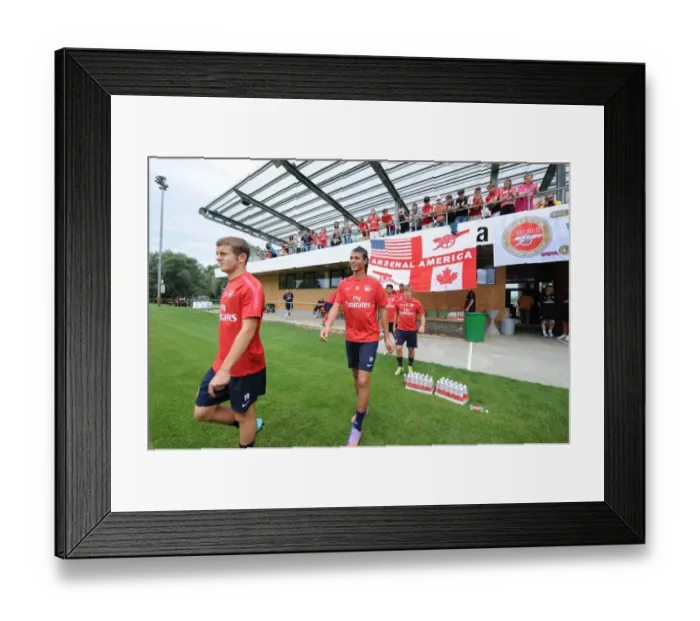 Framed Print : Arsenal Training: Jack Wilshere and Marouane Chamakh at Bad Waltersdorf, 2010