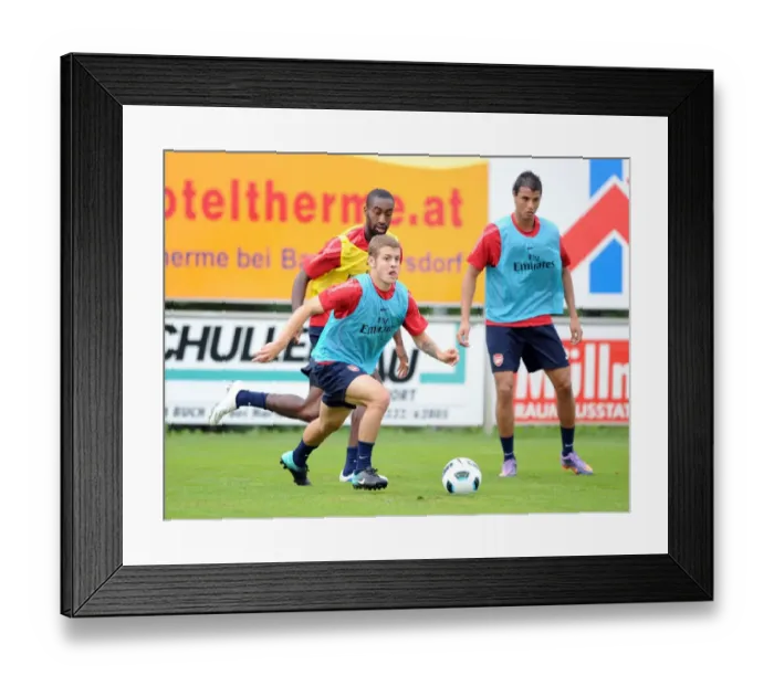 Framed Print : Jack Wilshere and Marouane Chamakh (Arsenal). Arsenal Training Camp, Bad Waltersdorf Framed Print : Jack Wilshere and Marouane Chamakh (Arsenal). Arsenal Training Camp, Bad Waltersdorf