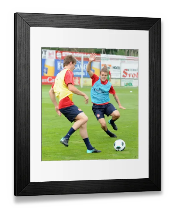 Framed Print : Jack Wilshere and Havard Nordveit (Arsenal). Arsenal Training Camp, Bad Waltersdorf