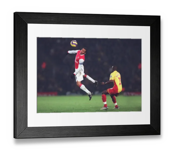 Framed Print : Gilberto (Arsenal) Hameur Bouazza (Watford)