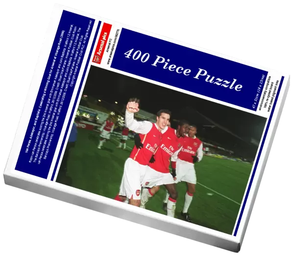 Van Persie, Adebayor, and Baptista: Celebrating a Winning Goal for Arsenal at Vicarage Road (2006)
