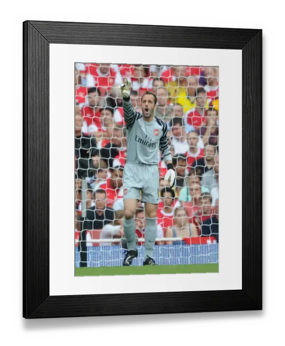 Framed Print : Manuel Almunia (Arsenal). Arsenal 6: 0 Blackpool, Barclays Premier League