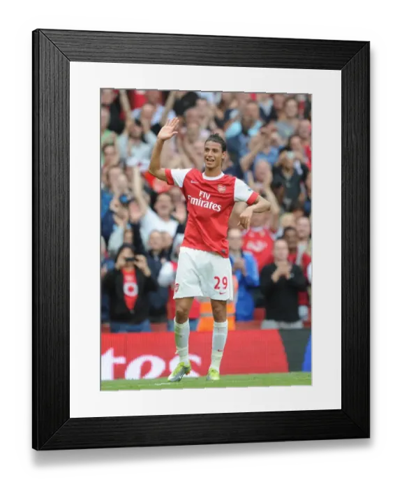 Framed Print : Marouane Chamakh's Sixth Goal: Arsenal's Dominant 6-0 Victory over Blackpool Framed Print : Marouane Chamakh's Sixth Goal: Arsenal's Dominant 6-0 Victory over Blackpool