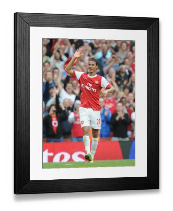 Framed Print : Marouane Chamakh's Sixth Goal: Arsenal's 6-0 Crush of Blackpool