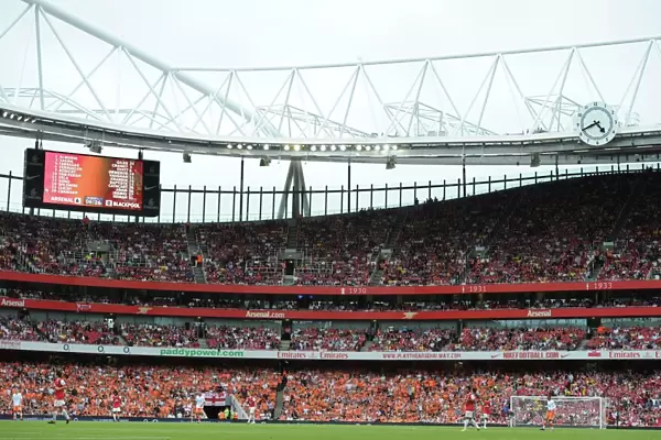 The Clock End at Emirates Stadium. Arsenal 6: 0 Blackpool, Barclays Premier League