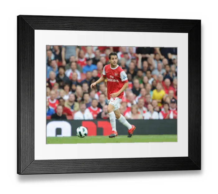 Framed Print : Arsenal's Cesc Fabregas Shines in 6-0 Victory over Blackpool