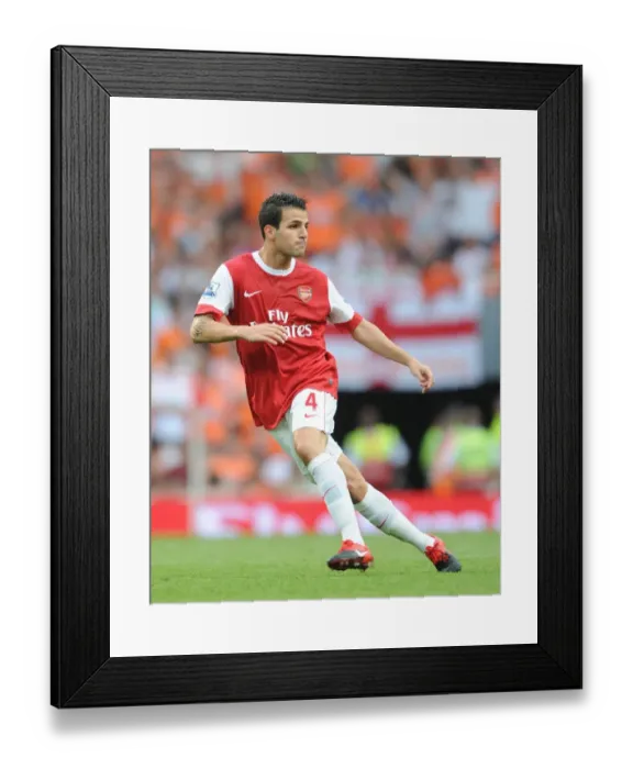 Framed Print : Cesc Fabregas (Arsenal). Arsenal 6: 0 Blackpool, Barclays Premier League