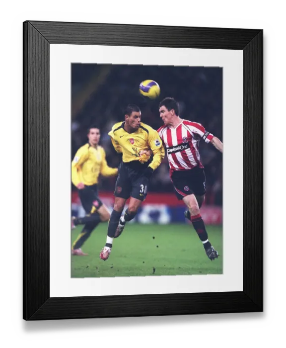 Framed Print : Jeremie Aliadiere (Arsenal) Chris Morgan (Sheff Utd) Framed Print : Jeremie Aliadiere (Arsenal) Chris Morgan (Sheff Utd)