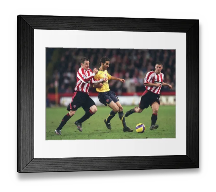 Framed Print : Mathieu Flamini (Arsenal) Alan Quinn and Nick Montgomery (Sheff Utd) Framed Print : Mathieu Flamini (Arsenal) Alan Quinn and Nick Montgomery (Sheff Utd)