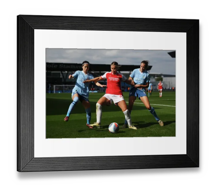 Framed Print : Manchester City v Arsenal FC - Barclays Women´s Super League Manchester City v Arsenal FC - Barclays Women´s Super League