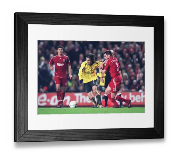 Framed Print : Tomas Rosicky beats Liverpool defender Steve Finan to score the 2nd Arsenal goal Framed Print : Tomas Rosicky beats Liverpool defender Steve Finan to score the 2nd Arsenal goal