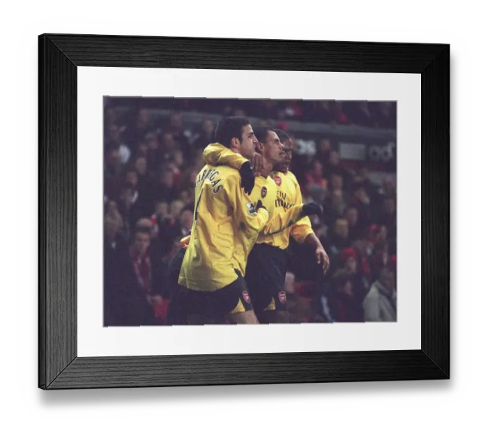 Framed Print : Jeremie Aliadiere celebrates scoring Arsenals 1st goal with Cesc Fabregas Framed Print : Jeremie Aliadiere celebrates scoring Arsenals 1st goal with Cesc Fabregas