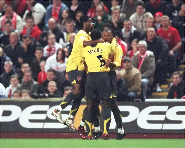Julio Baptista's Double Delight: Arsenal's Thrilling 6-3 Comeback Win over Liverpool - Baptista Celebrates First Goal with Song and Toure