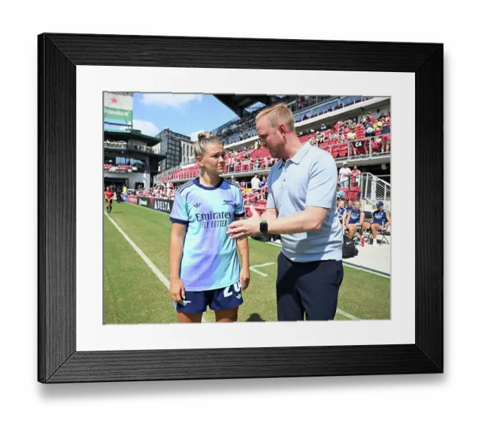 Framed Print : Washington Spirit v Arsenal Women: Pre Season Friendly
