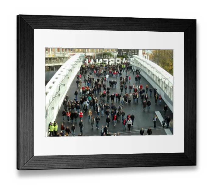 Framed Print : Thousands Celebrate Arsenal's Triumph: Arsenal 3:0 Tottenham at Emirates Stadium