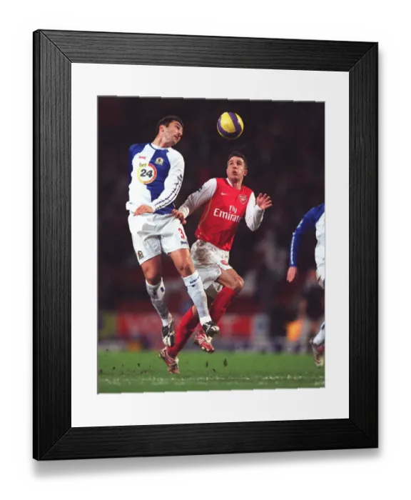 Framed Print : Arsenal's 2-0 Victory over Blackburn Rovers, Barclays Premiership, January 13, 2007