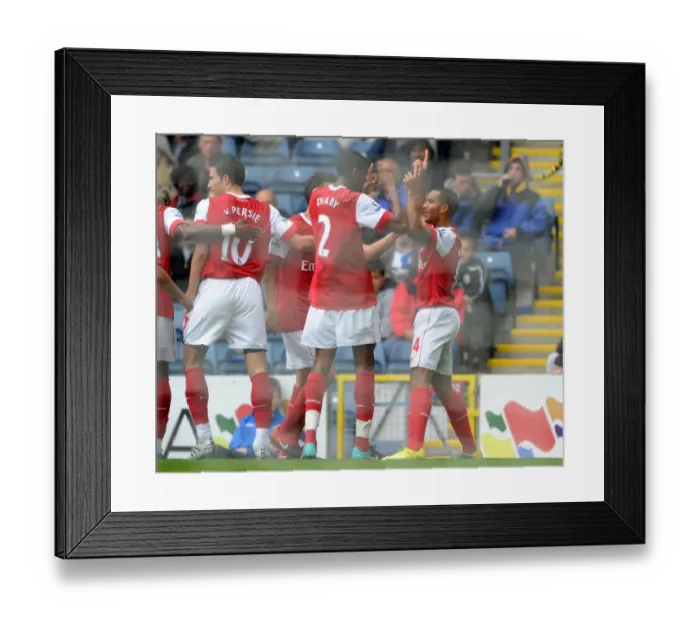Framed Print : Theo Walcott's Debut Goal: Arsenal's Winning Moment Against Blackburn Rovers with Diaby, Fabregas, and van Persie Framed Print : Theo Walcott's Debut Goal: Arsenal's Winning Moment Against Blackburn Rovers with Diaby, Fabregas, and van Persie