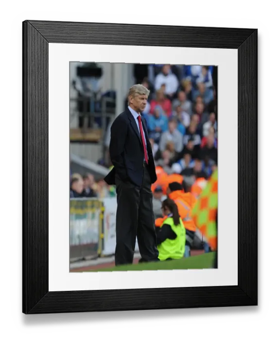 Framed Print : Arsenal manager Arsene Wenger. Blackburn Rovers 1: 2 Arsenal, Barcalys Premier League