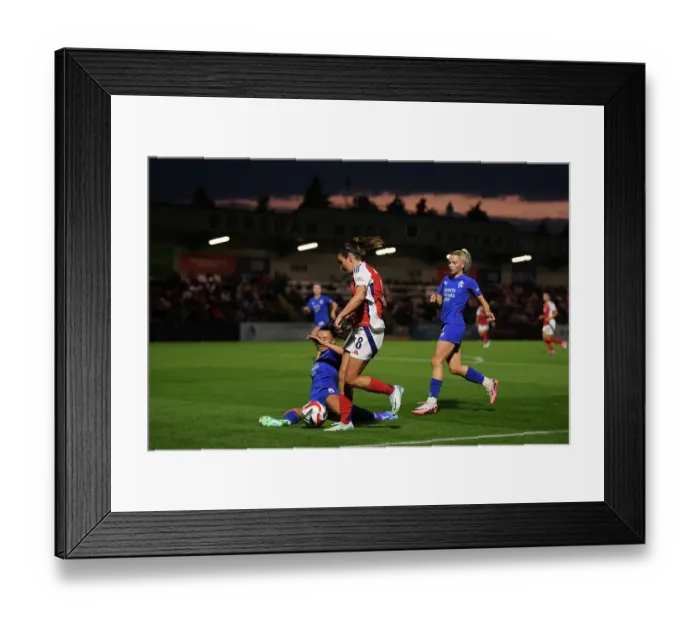 Framed Print : Arsenal FC v Rangers FC: UEFA Women's Champions League First Round Mini-Tournament