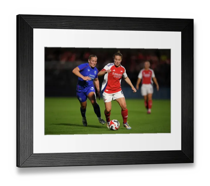 Framed Print : Arsenal FC v Rangers FC: UEFA Women's Champions League First Round Mini-Tournament