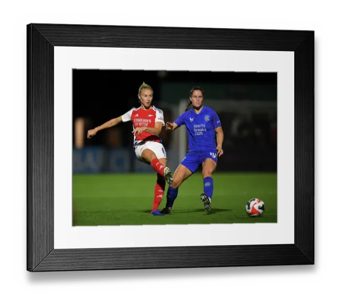 Framed Print : Arsenal FC v Rangers FC: UEFA Women's Champions League First Round Mini-Tournament