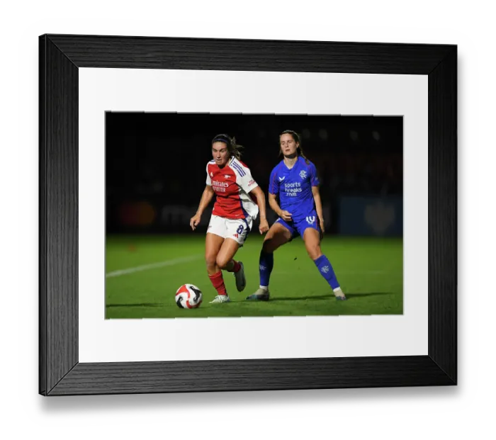 Framed Print : Arsenal FC v Rangers FC: UEFA Women's Champions League First Round Mini-Tournament