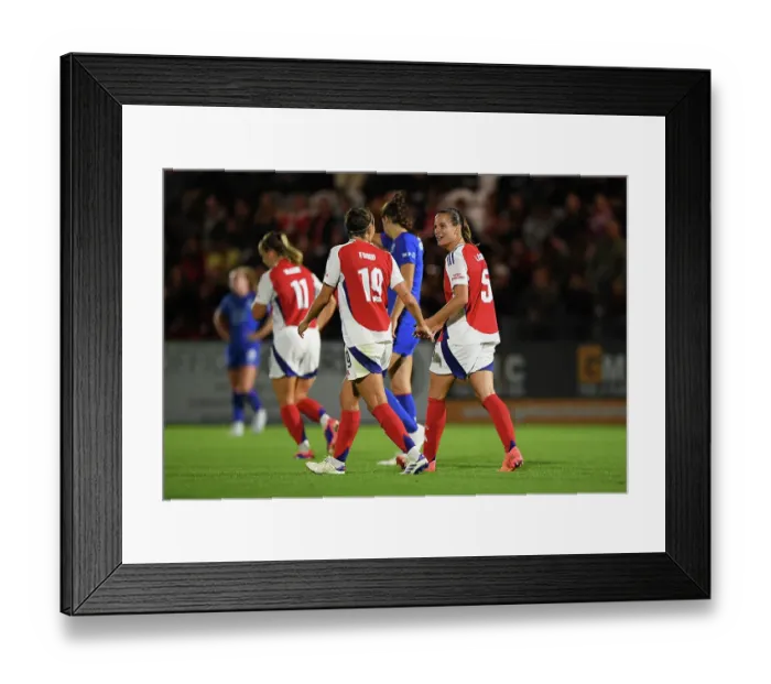 Framed Print : Arsenal FC v Rangers FC: UEFA Women's Champions League First Round Mini-Tournament