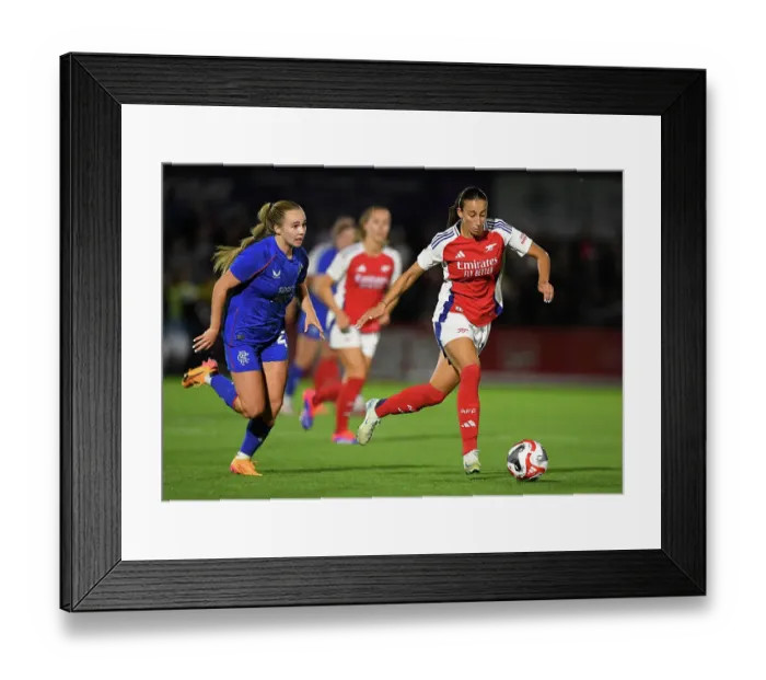 Framed Print : Arsenal FC v Rangers FC: UEFA Women's Champions League First Round Mini-Tournament