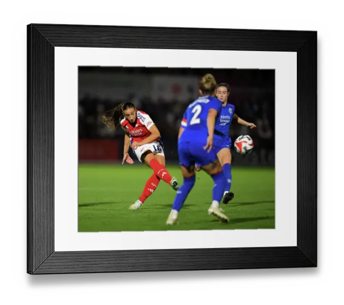 Framed Print : Arsenal FC v Rangers FC: UEFA Women's Champions League First Round Mini-Tournament