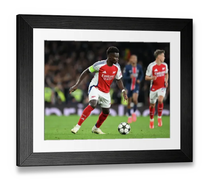 Framed Print : Arsenal FC v Paris Saint-Germain - UEFA Champions League 2024 / 25 League Phase MD2