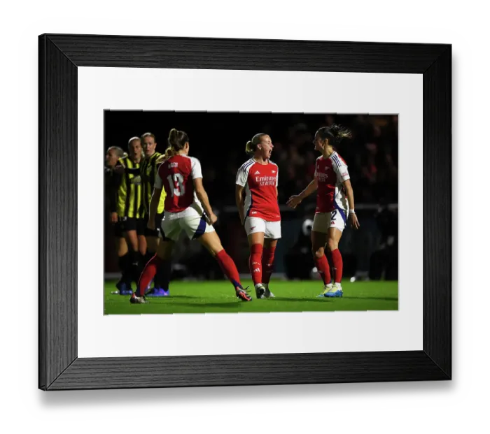 Framed Print : Arsenal v Hacken: UEFA Women's Champions League 2nd Round 2nd Leg