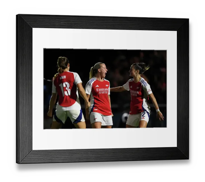 Framed Print : Arsenal v BK Hacken: UEFA Women's Champions League 2nd Round 2nd Leg