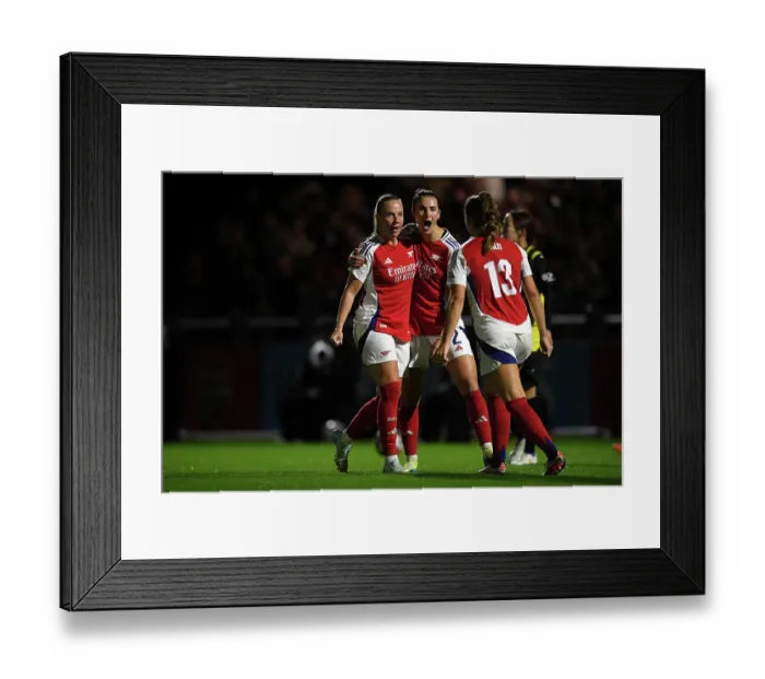 Framed Print : Arsenal v Hacken: UEFA Women's Champions League 2nd Round 2nd Leg