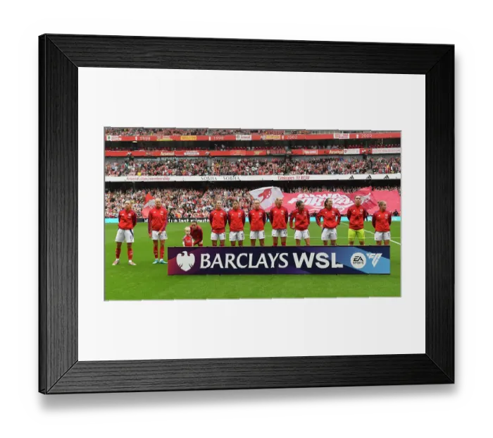 Framed Print : Arsenal v Manchester City - Barclays Women's Super League LONDON, ENGLAND - SEPTEMBER 22: during the Barclays Women's Super League match between Arsenal and Manchester City at Emirates Stadium on September 22, 2024 in London, England Framed Print : Arsenal v Manchester City - Barclays Women's Super League LONDON, ENGLAND - SEPTEMBER 22: during the Barclays Women's Super League match between Arsenal and Manchester City at Emirates Stadium on September 22, 2024 in London, England